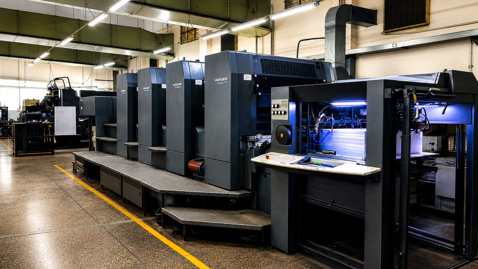 Heidelberg offset press line at PPF Press Division
